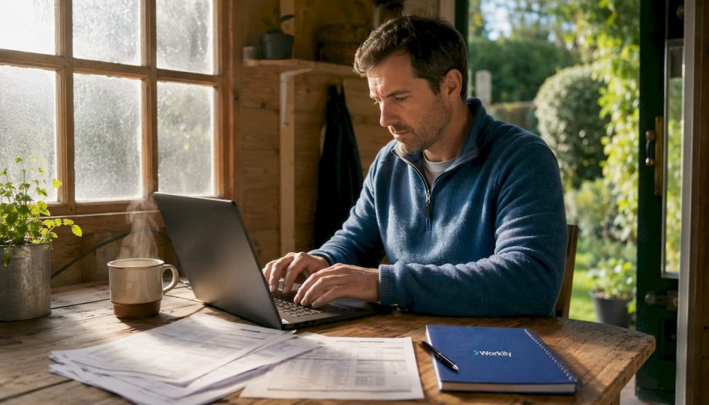Homeowner booking boiler service online