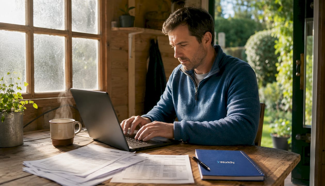 Homeowner booking boiler service online