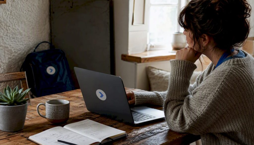 Homeowner preparing to book consultation online