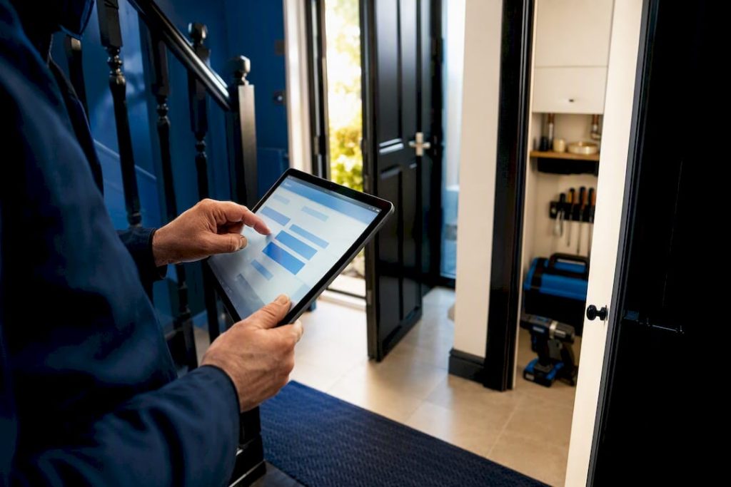 Property manager arranging Irish maintenance booking
