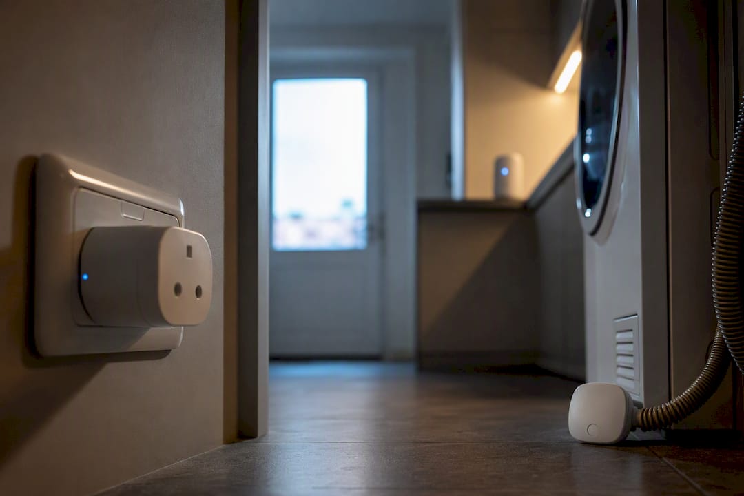 Smart home devices in an Irish utility hallway