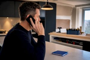 Homeowner making a contractor reference call